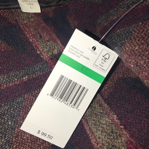 Vintage America Woven Open Front Jacket Large NWT - Picture 4 of 4